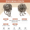 image:imageSARLA 2PCS Blonde Messy Bun Hair Pieces for Women Detachable Claw Clip Wavy Curly Synthetic Hairpieces for Updos with Tendrils Fake Scrunchies Ponytail Extension Dirty BlondeAsh GreyNo Clip