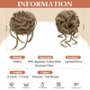image:imageSARLA 2PCS Blonde Messy Bun Hair Pieces for Women Detachable Claw Clip Wavy Curly Synthetic Hairpieces for Updos with Tendrils Fake Scrunchies Ponytail Extension Dirty BlondeBrunette  Ash BlondeNo Clip