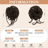 image:imageSARLA 2PCS Blonde Messy Bun Hair Pieces for Women Detachable Claw Clip Wavy Curly Synthetic Hairpieces for Updos with Tendrils Fake Scrunchies Ponytail Extension Dirty BlondeDark BrownWith Clip