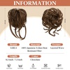 image:imageSARLA 2PCS Blonde Messy Bun Hair Pieces for Women Detachable Claw Clip Wavy Curly Synthetic Hairpieces for Updos with Tendrils Fake Scrunchies Ponytail Extension Dirty BlondeChocolateNo Clip