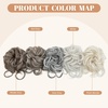 image:imageSARLA 2PCS Blonde Messy Bun Hair Pieces for Women Detachable Claw Clip Wavy Curly Synthetic Hairpieces for Updos with Tendrils Fake Scrunchies Ponytail Extension Dirty BlondeDark GreyWith Clip