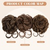image:imageSARLA 2PCS Blonde Messy Bun Hair Pieces for Women Detachable Claw Clip Wavy Curly Synthetic Hairpieces for Updos with Tendrils Fake Scrunchies Ponytail Extension Dirty BlondeCoffee BrownWith Clip