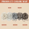 image:imageSARLA 2PCS Blonde Messy Bun Hair Pieces for Women Detachable Claw Clip Wavy Curly Synthetic Hairpieces for Updos with Tendrils Fake Scrunchies Ponytail Extension Dirty BlondeDark GreyNo Clip