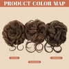 image:imageSARLA 2PCS Blonde Messy Bun Hair Pieces for Women Detachable Claw Clip Wavy Curly Synthetic Hairpieces for Updos with Tendrils Fake Scrunchies Ponytail Extension Dirty BlondeCoffee BrownNo Clip