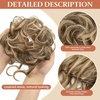 image:imageSARLA 2PCS Blonde Messy Bun Hair Pieces for Women Detachable Claw Clip Wavy Curly Synthetic Hairpieces for Updos with Tendrils Fake Scrunchies Ponytail Extension Dirty BlondeGrey MultiNo Clip