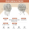 image:imageSARLA 2PCS Blonde Messy Bun Hair Pieces for Women Detachable Claw Clip Wavy Curly Synthetic Hairpieces for Updos with Tendrils Fake Scrunchies Ponytail Extension Dirty BlondeGrey MultiNo Clip