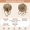 image:imageSARLA 2PCS Blonde Messy Bun Hair Pieces for Women Detachable Claw Clip Wavy Curly Synthetic Hairpieces for Updos with Tendrils Fake Scrunchies Ponytail Extension Dirty BlondeSandWith Clip