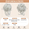 image:imageSARLA 2PCS Blonde Messy Bun Hair Pieces for Women Detachable Claw Clip Wavy Curly Synthetic Hairpieces for Updos with Tendrils Fake Scrunchies Ponytail Extension Dirty BlondeWhiteWith Clip