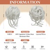 image:imageSARLA 2PCS Blonde Messy Bun Hair Pieces for Women Detachable Claw Clip Wavy Curly Synthetic Hairpieces for Updos with Tendrils Fake Scrunchies Ponytail Extension Dirty BlondeWhiteNo Clip