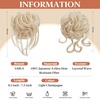 image:imageSARLA 2PCS Blonde Messy Bun Hair Pieces for Women Detachable Claw Clip Wavy Curly Synthetic Hairpieces for Updos with Tendrils Fake Scrunchies Ponytail Extension Dirty BlondeLight ChampagneNo Clip