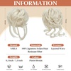 image:imageSARLA 2PCS Blonde Messy Bun Hair Pieces for Women Detachable Claw Clip Wavy Curly Synthetic Hairpieces for Updos with Tendrils Fake Scrunchies Ponytail Extension Dirty BlondePlatin BlondeNo Clip