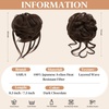 image:imageSARLA 2PCS Blonde Messy Bun Hair Pieces for Women Detachable Claw Clip Wavy Curly Synthetic Hairpieces for Updos with Tendrils Fake Scrunchies Ponytail Extension Dirty BlondeDark ChocolateWith Clip