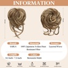 image:imageSARLA 2PCS Blonde Messy Bun Hair Pieces for Women Detachable Claw Clip Wavy Curly Synthetic Hairpieces for Updos with Tendrils Fake Scrunchies Ponytail Extension Dirty BlondeBernstein MultiWith Clip