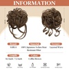 image:imageSARLA 2PCS Blonde Messy Bun Hair Pieces for Women Detachable Claw Clip Wavy Curly Synthetic Hairpieces for Updos with Tendrils Fake Scrunchies Ponytail Extension Dirty BlondeCoffee BrownNo Clip