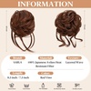 image:imageSARLA 2PCS Blonde Messy Bun Hair Pieces for Women Detachable Claw Clip Wavy Curly Synthetic Hairpieces for Updos with Tendrils Fake Scrunchies Ponytail Extension Dirty BlondeRed VinoWith Clip