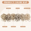 image:imageSARLA 2PCS Blonde Messy Bun Hair Pieces for Women Detachable Claw Clip Wavy Curly Synthetic Hairpieces for Updos with Tendrils Fake Scrunchies Ponytail Extension Dirty BlondeSunny BlondeWith Clip