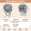 image:imageSARLA 2PCS Blonde Messy Bun Hair Pieces for Women Detachable Claw Clip Wavy Curly Synthetic Hairpieces for Updos with Tendrils Fake Scrunchies Ponytail Extension Dirty BlondeDark GreyWith Clip