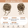 image:imageSARLA 2PCS Blonde Messy Bun Hair Pieces for Women Detachable Claw Clip Wavy Curly Synthetic Hairpieces for Updos with Tendrils Fake Scrunchies Ponytail Extension Dirty BlondeBrunette  Ash BlondeWith Clip