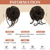 image:imageSARLA 2PCS Blonde Messy Bun Hair Pieces for Women Detachable Claw Clip Wavy Curly Synthetic Hairpieces for Updos with Tendrils Fake Scrunchies Ponytail Extension Dirty BlondeDark BrownNo Clip