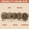 image:imageSARLA 2PCS Blonde Messy Bun Hair Pieces for Women Detachable Claw Clip Wavy Curly Synthetic Hairpieces for Updos with Tendrils Fake Scrunchies Ponytail Extension Dirty BlondeBernstein MultiNo Clip