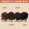 image:imageSARLA 2PCS Blonde Messy Bun Hair Pieces for Women Detachable Claw Clip Wavy Curly Synthetic Hairpieces for Updos with Tendrils Fake Scrunchies Ponytail Extension Dirty BlondeDark BrownNo Clip