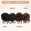 image:imageSARLA 2PCS Blonde Messy Bun Hair Pieces for Women Detachable Claw Clip Wavy Curly Synthetic Hairpieces for Updos with Tendrils Fake Scrunchies Ponytail Extension Dirty BlondeBlackWith Clip