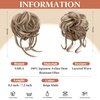 image:imageSARLA 2PCS Blonde Messy Bun Hair Pieces for Women Detachable Claw Clip Wavy Curly Synthetic Hairpieces for Updos with Tendrils Fake Scrunchies Ponytail Extension Dirty BlondeBeige MultiNo Clip