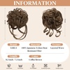 image:imageSARLA 2PCS Blonde Messy Bun Hair Pieces for Women Detachable Claw Clip Wavy Curly Synthetic Hairpieces for Updos with Tendrils Fake Scrunchies Ponytail Extension Dirty BlondeCoffee BrownWith Clip