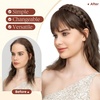 image:imageSARLA Braided Headband with 3 Detachable Clip in Bangs Fringe Hairpieces Fake Synthetic Hair Band Bangs for Women Coffee BrownCream Blonde