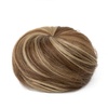image:imageSARLA Dark Brown Hair Buns Extension Drawstring Updo Donut Chignon Straight Synthetic Fake Ballet Bun for Women Lady 1 PcsAsh Medium BrownAsh Blonde