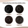 image:imageSARLA Dark Brown Hair Buns Extension Drawstring Updo Donut Chignon Straight Synthetic Fake Ballet Bun for Women Lady 1 PcsBlack Brown
