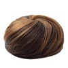 image:imageSARLA Dark Brown Hair Buns Extension Drawstring Updo Donut Chignon Straight Synthetic Fake Ballet Bun for Women Lady 1 PcsDark BrownGolden