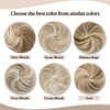 image:imageSARLA Dark Brown Hair Buns Extension Drawstring Updo Donut Chignon Straight Synthetic Fake Ballet Bun for Women Lady 1 PcsDirty Blonde