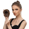 image:imageSARLA Dark Brown Hair Buns Extension Drawstring Updo Donut Chignon Straight Synthetic Fake Ballet Bun for Women Lady 1 PcsDirty Blonde
