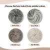 image:imageSARLA Dark Brown Hair Buns Extension Drawstring Updo Donut Chignon Straight Synthetic Fake Ballet Bun for Women Lady 1 PcsIce Blonde