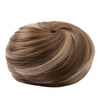 image:imageSARLA Dark Brown Hair Buns Extension Drawstring Updo Donut Chignon Straight Synthetic Fake Ballet Bun for Women Lady 1 PcsMedium Brown  Ash Blonde