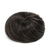 image:imageSARLA Dark Brown Hair Buns Extension Drawstring Updo Donut Chignon Straight Synthetic Fake Ballet Bun for Women Lady 1 PcsPepper Grey
