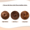 image:imageSARLA Dark Brown Hair Buns Extension Drawstring Updo Donut Chignon Straight Synthetic Fake Ballet Bun for Women Lady 1 PcsRed Vino