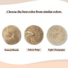 image:imageSARLA Dark Brown Hair Buns Extension Drawstring Updo Donut Chignon Straight Synthetic Fake Ballet Bun for Women Lady 1 PcsSahara Beige