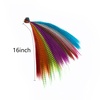 image:imageSARLA Feather Hair Extensions Kit Synthetic 16 Inch 100 Pcs Itip Hair Feathers for Women 10 Mixed Colors with Plier Hook Beads Heat Friendly Fiber100 pieces No tools