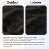 image:imageSARLA Invisible Wire Hair Extension with 3 Clips Synthetic Short Beach Wave Hairpiece Transparent Adjustable Headband for Women 16 Inch Dirty BlondeBlack Brown