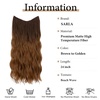 image:imageSARLA Invisible Wire Hair Extension with 3 Clips Synthetic Short Beach Wave Hairpiece Transparent Adjustable Headband for Women 16 Inch Dirty BlondeBrown to Golden