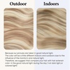 image:imageSARLA Invisible Wire Hair Extension with 3 Clips Synthetic Short Beach Wave Hairpiece Transparent Adjustable Headband for Women 16 Inch Dirty BlondeDirty Blonde