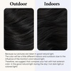 image:imageSARLA Invisible Wire Hair Extension with 3 Clips Synthetic Short Beach Wave Hairpiece Transparent Adjustable Headband for Women 16 Inch Dirty BlondeJet Black