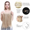 image:imageSARLA Invisible Wire Hair Extensions Straight Long Synthetic Hairpieces 22 Inch Adjustable Transparent Headband for Women Dirty BlondeChocolate