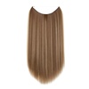 image:imageSARLA Invisible Wire Hair Extensions Straight Long Synthetic Hairpieces 22 Inch Adjustable Transparent Headband for Women Dirty BlondeStraightAsh Medium BrownAsh Blonde