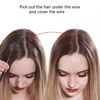 image:imageSARLA Invisible Wire Hair Extensions Straight Long Synthetic Hairpieces 22 Inch Adjustable Transparent Headband for Women Dirty BlondeStraightBeach Blonde