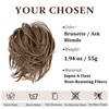 image:imageSARLA Messy Hair Bun Hair Pieces Curly Synthetic Updo Fake Scrunchies Ponytail Extension for Women Dirty Blonde 1PCS1PCBrunette  Ash Blonde
