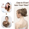image:imageSARLA Messy Hair Bun Hair Pieces Curly Synthetic Updo Fake Scrunchies Ponytail Extension for Women Dirty Blonde 1PCS1PCBrunette  Ash Blonde