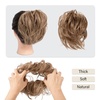 image:imageSARLA Messy Hair Bun Hair Pieces Curly Synthetic Updo Fake Scrunchies Ponytail Extension for Women Dirty Blonde 1PCS1PCDark Brown  Golden Blonde